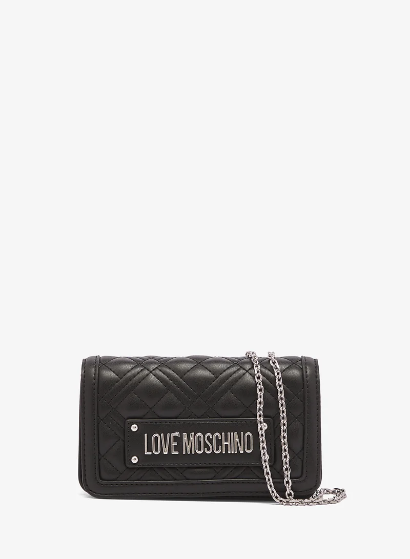 Quilted PU Crossbody Bag